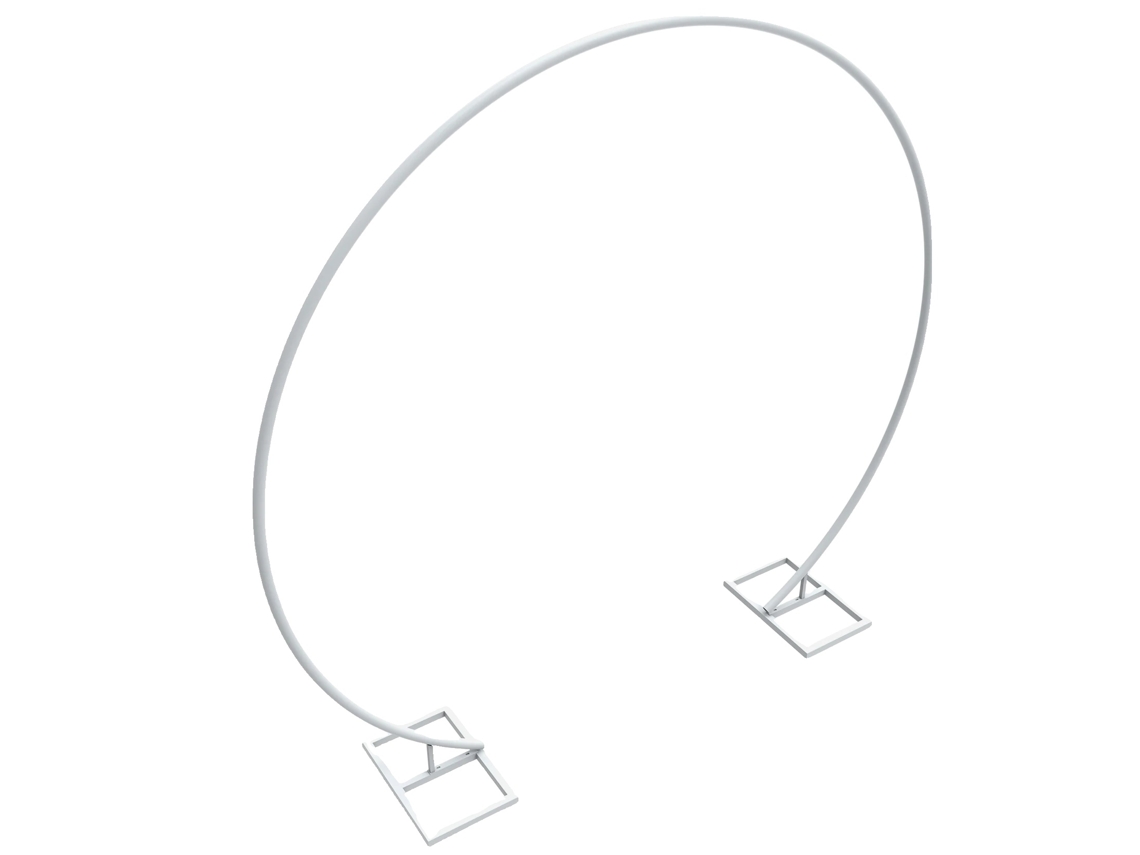Arco de boda de metal resistente, elegante diseño blanco, fabricado en EE. UU. (82,7 x 80 pulgadas)