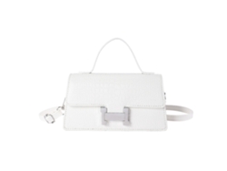 Bolso Pequeño De Hombro Estampado Para Mujer En Piel Sintética Blanca Para Uso Diario 22 X 12 X 6 Cm