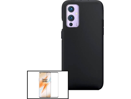 Carcasa + Protector OnePlus 9 PHONECARE Silicona Líquida Negro