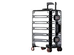 Maleta de viaje de gran capacidad con ruedas giratorias, color negro, 24 pulgadas