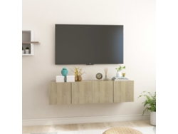 Estantería/Muebles de TV para Pared 2 Pzs 60X30X30 Cm Roble Sonoma