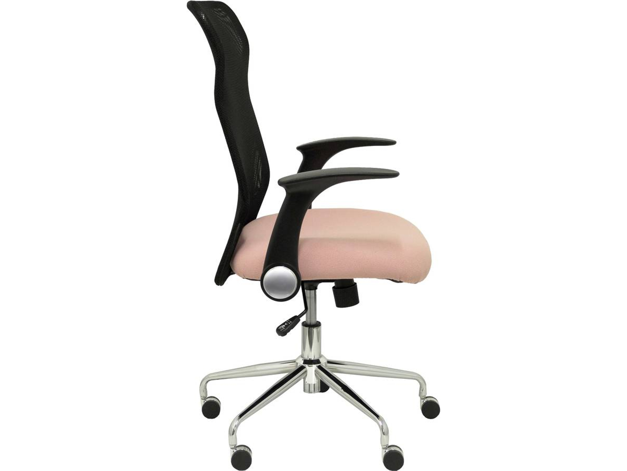 Silla de Escritorio Operativa PIQUERAS Y CRESPO Minaya Rosa Pálido y Negro (Malla y Tejido)
