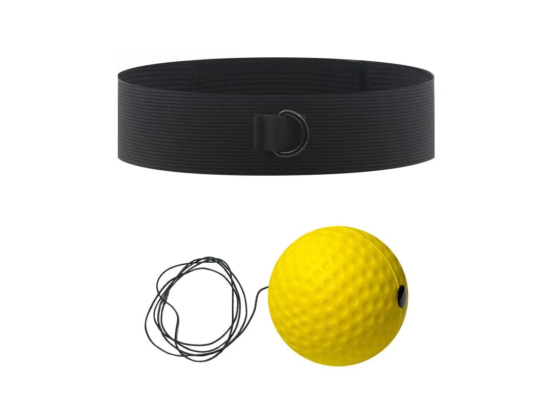 Pelota de entrenamiento de velocidad para boxeo con diadema, ideal para boxeo y entrenamiento físico Siurn (amarilla)