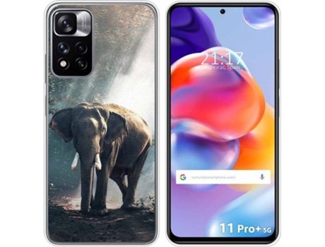 Carcasa para Xiaomi Redmi Note 11 Pro+ Plus 5G TUMUNDOSMARTPHONE Dibujos Elefante Multicolor