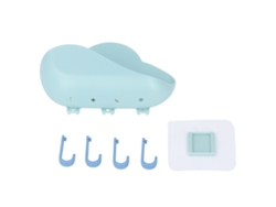 Gancho De Pared Sin Clavos, Adhesivo Fuerte, Multiusos, Con Forma De Nube, Azul, Para Baño, Cocina Y Dormitorio.