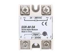 Relé De Estado Sólido Cc/ca Ssr-80da 80a 3-32 V Cc A 24-380 V Ca Para Control Automático