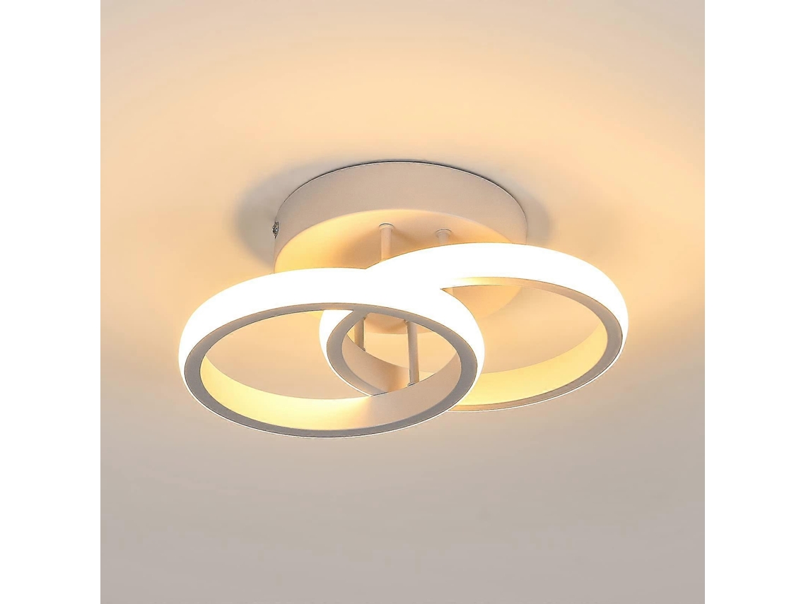Rebe-lámpara De Techo Led Moderna 20w Diseño De Doble Círculo Cruz Aluminio Iluminación Interior Salón Dormitorio Oficina