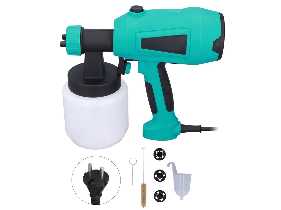 Pulverizador De Pintura Eléctrico Portátil De 550 W Y 850 Ml/min Con Sistema De Aspiración Para Techos, Vallas Y Muebles.