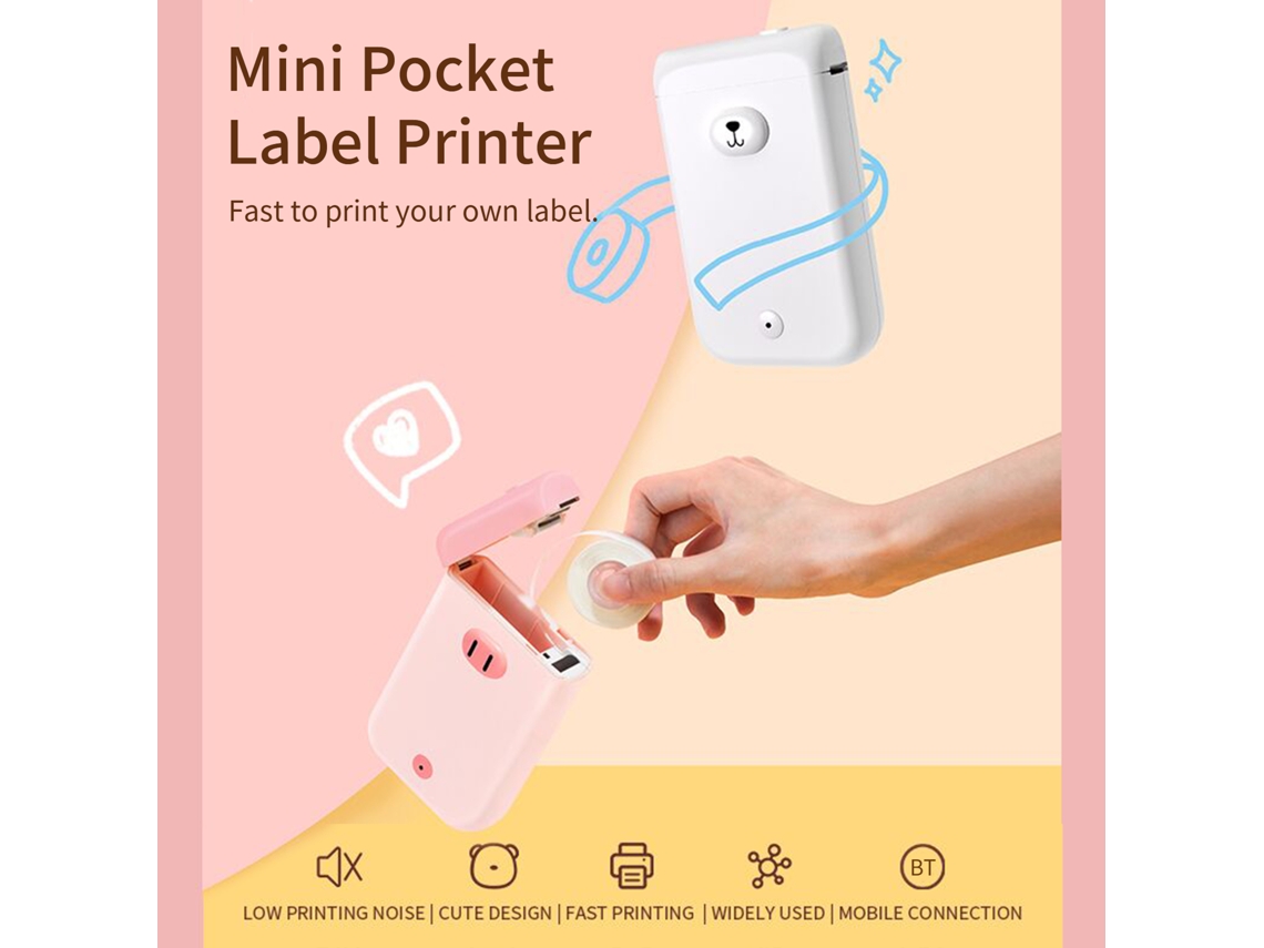 Impresora Térmica Portátil Mini Sin Tinta Aimo D30s Con Bluetooth Para Ios Y Android: Hogar, Oficina Y Tienda.