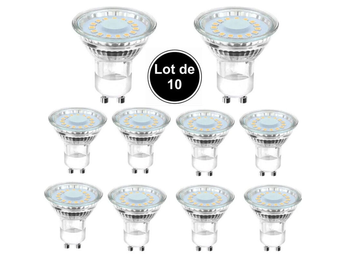 10 Bombillas Led Gu10 Equivalentes A Una Bombilla Halógena De 50w, 4w, L