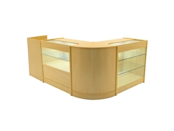 Estantería comercial Vega | Arce | CM60 K900 C900 TB60 | MDF y vidrio templado | Estantes y puertas Monstershop