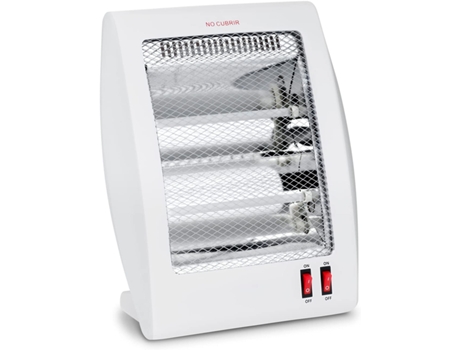 Estufa Eléctrica De Cuarzo Bajo Consumo con 2 Tubos, 800w con 2 Niveles De Potencia 400 W /800 W, Interruptor Antivuelco RESTAR