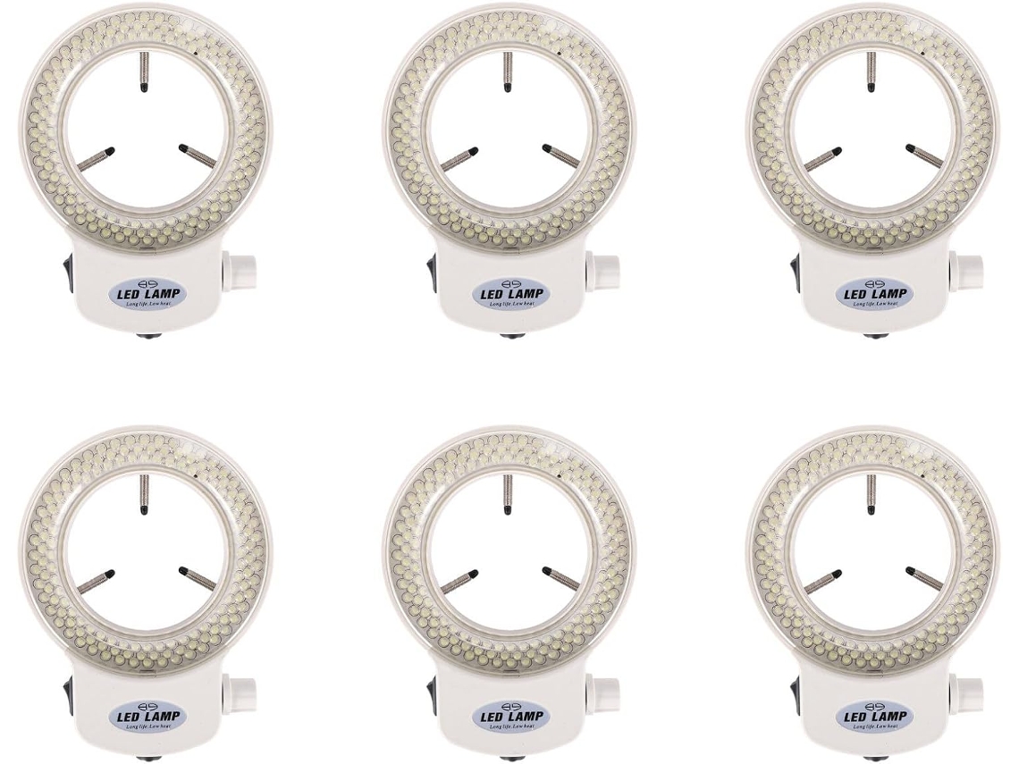 Anillo De Luz Led 6x 144 Para Miniscope, 6000k, Regulable De 0 A 100, Blanco