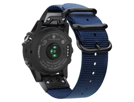 Correa de acero inoxidable 20mm ajustable con tres bucles para Garmin Fenix 7S/6S Pro/5S Plus - azul