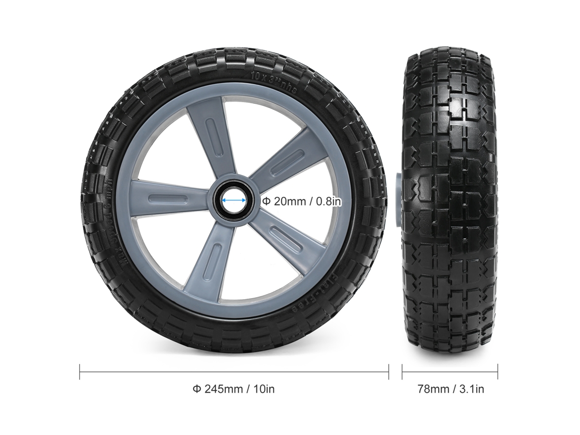 Rueda De Repuesto Antirrobo De 10 Pulgadas Para Carro De Kayak/canoa, Con Una Capacidad De Carga Máxima De 150 Kg.