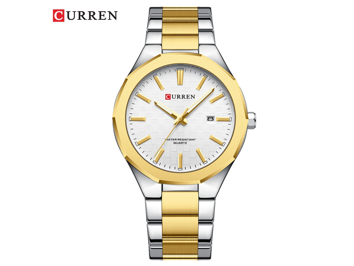 Reloj De Cuarzo Para Hombre, De Acero Inoxidable, Resistente Al Agua, Con Calendario Personalizado Y Estilo Casual.