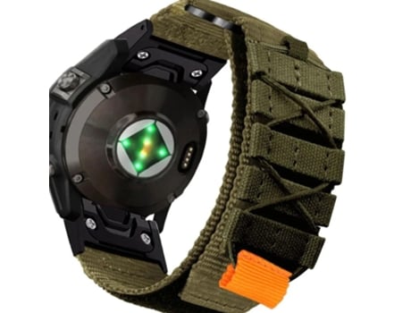 Correa Militar de Nylon para Garmin Descent Gl Solar Verde ¡ANTIMPACTO!
