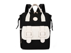 Mochila para pañales con aislamiento térmico, protección antirrobo y compartimentos separados para artículos húmedos y secos (negra) Eifson