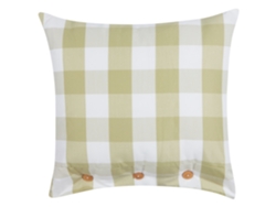 Cojín estilo cottage BELIANI Tamnine de Poliéster Verde 45x45x12
