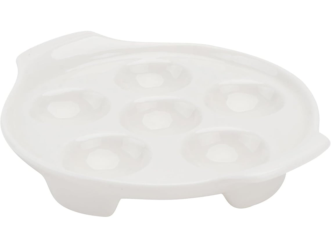 Prato De Cerâmica Resistente Em Formato De Caracol, Com 6 Furos, Ideal Para Churrasco E Para Servir.