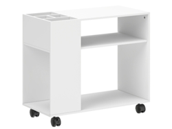 Soporte Blanco Para Impresora De Escritorio Con Compartimento