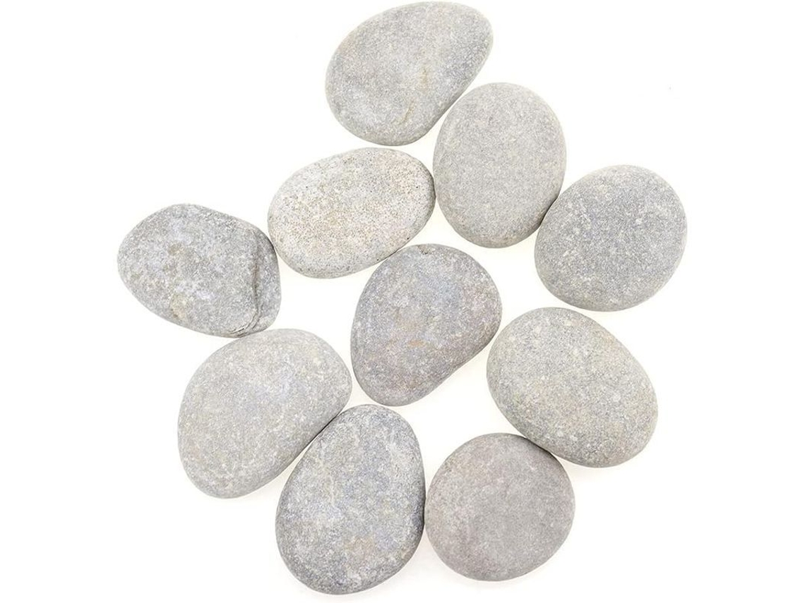 2026-piedras Planas De Playa Para Pintar, 10 Piezas De Piedras Grises Para Arte Y Decoración