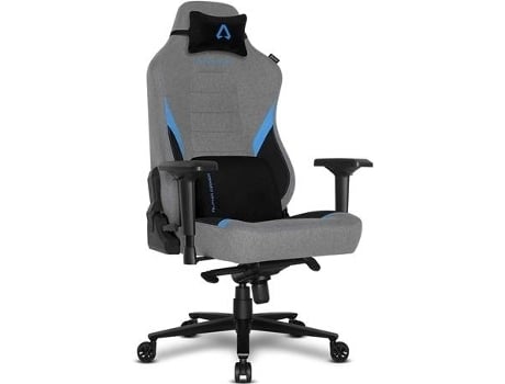 Silla Gaming ALPHA GAMER Phenix Fabric (Hasta 150 kg - Elevador a Gas Clase 4 - Negro y Azul)
