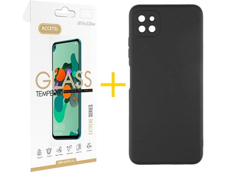 Carcasa + Protector de Pantalla para Oppo A72 5G ACCETEL Negro