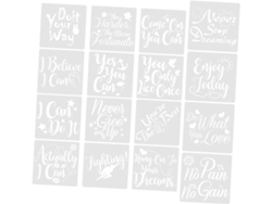Juego De 16 Plantillas De Pintura Inspiradoras Para Decoración Diy