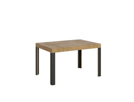 Mesa extensible 90x120/224 cm Linea Roble Natural estructura Antracita