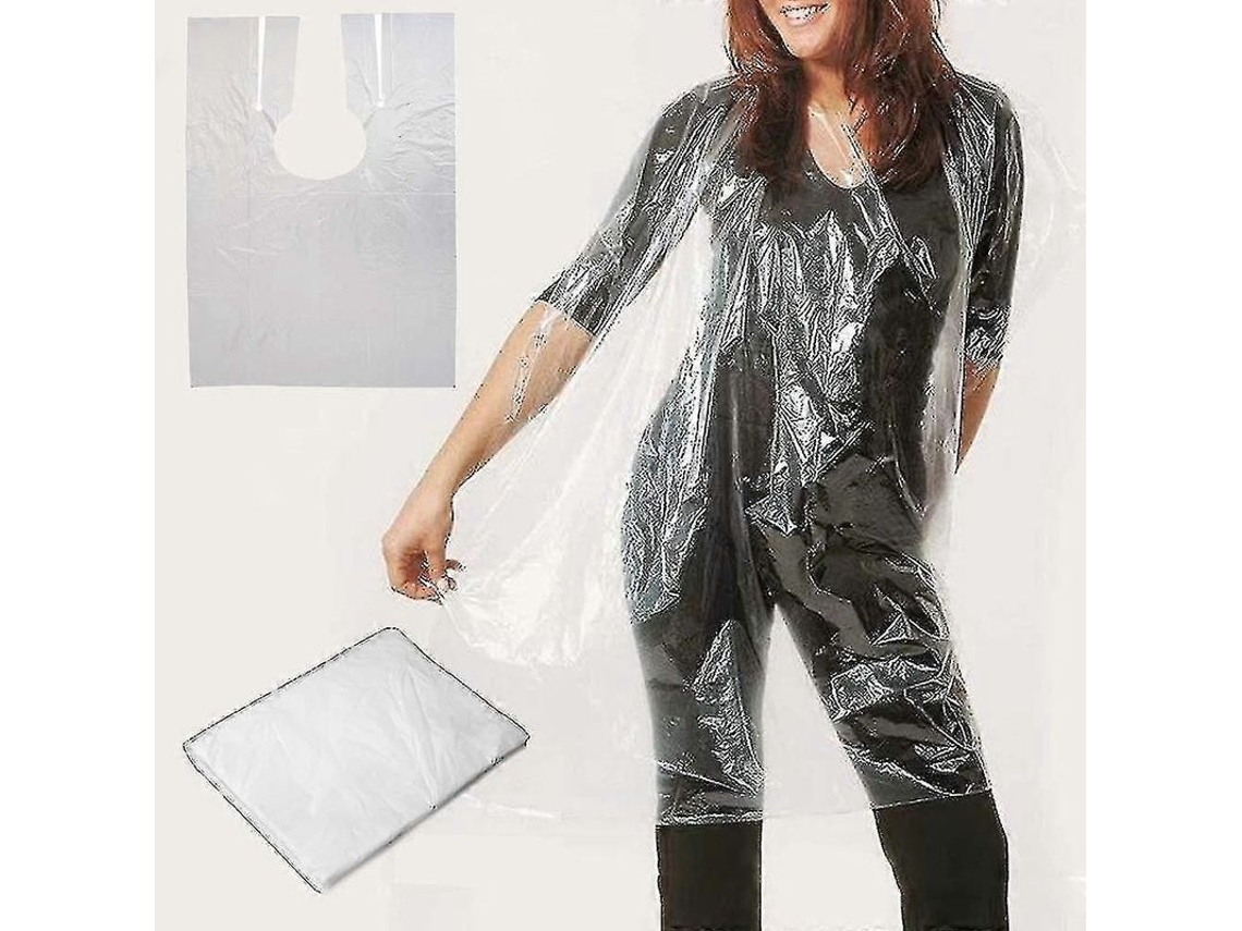 2026-100 Capas Desechables Para Peluquería 90x120cm Plastico Impermeable Para Adultos Niños Cortar Pelo Salón Hogar