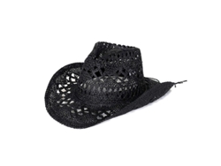 Sombrero Vaquero De Paja Plegable Con Ala Ancha Para Protección Solar, Estilo Moderno, Unisex, Blanco.