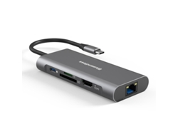 Estación de acoplamiento 8 en 1 Bestvite 4K USB-C compatible con HDMI RJ45 LAN para TV Box, MacBook Air, portátil Dell, gris