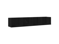 Estante de pared de roble negro 100 x 18 x 18 cm MAISON EXCLUSIVE