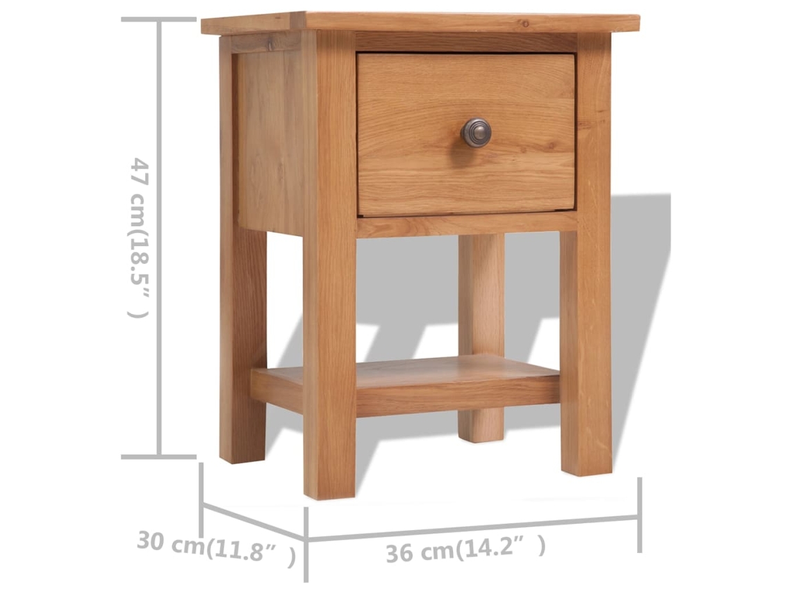 Maison Exclusive - Mesitas De Noche 2 Unidades Madera Maciza De Roble 36x30x47 Cm
