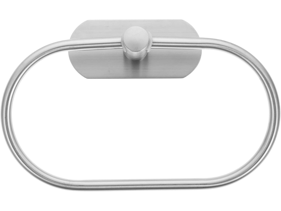 Suporte Oval Para Toalhas De Banheiro Em Aço Inoxidável, Sem Necessidade De Furar, Com Gancho E Argola Para Toalhas,