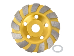 Disco de desbaste diamantado turbo com segmentos para concreto, disco copo de 125 mm, corte rápido para betoneira.