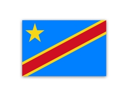 Bandera de la República Democrática del Congo, Bandera Nacional, Bandera en apoyo a los partidos de fútbol, 90 x 150 cm