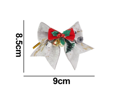 8 lazos de Navidad, lazos para árboles de Navidad, decoración de lazos de Navidad, para envolver regalos, estilo 4