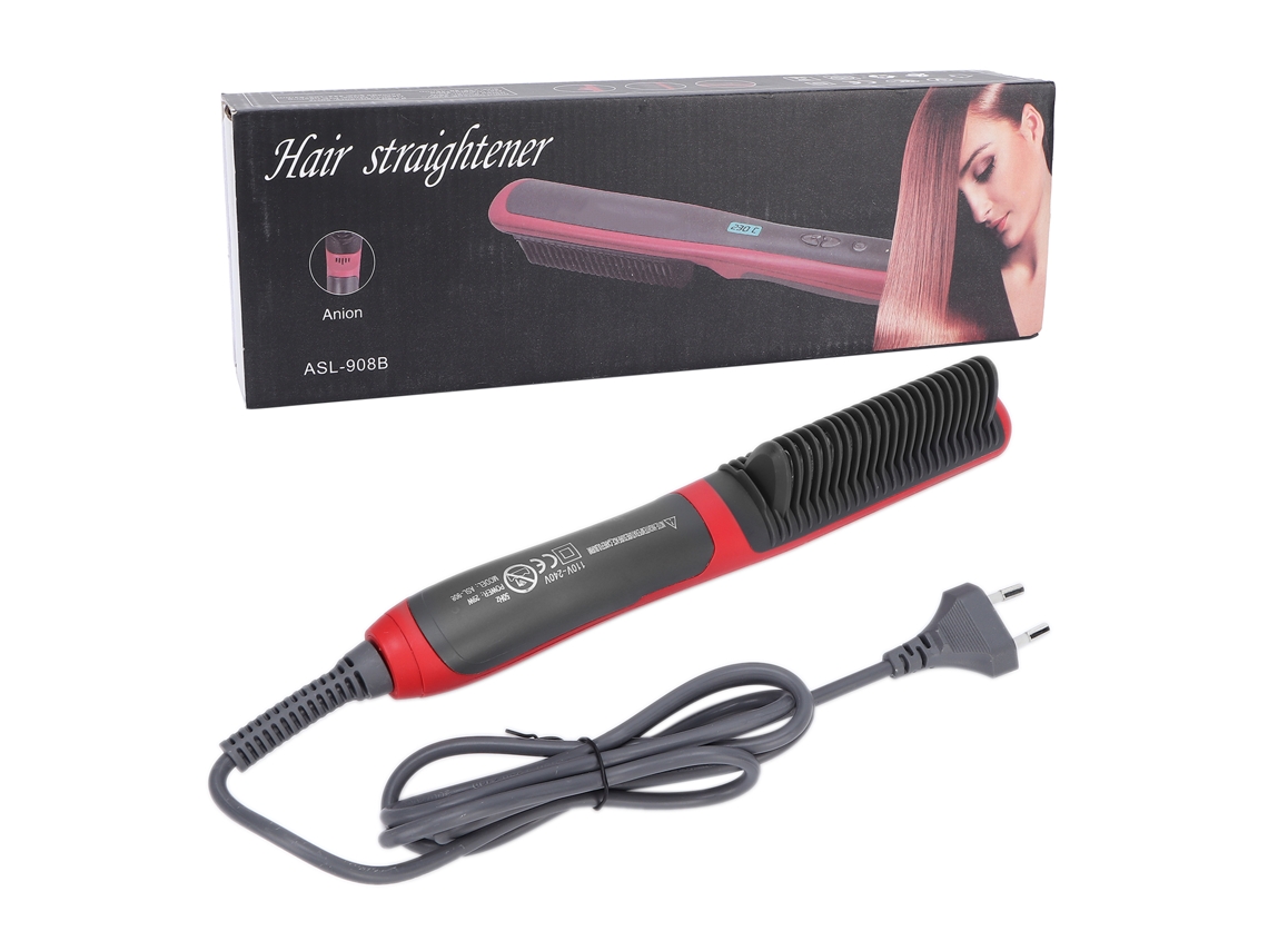 Cepillo Alisador De Cabello Portátil Con Calentamiento Rápido Y Temperatura Ajustable Para El Cabello.