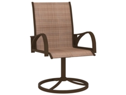 Pack 2 Uds Sillas Giratorias De Jardín | Silla De Exterior | Sillon Jardín Textilene Y Acero Marrón Wsd58855
