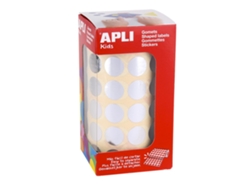 Gomets Autoadesivos APLI en Rollo - Circular - Ø15Mm - Plata