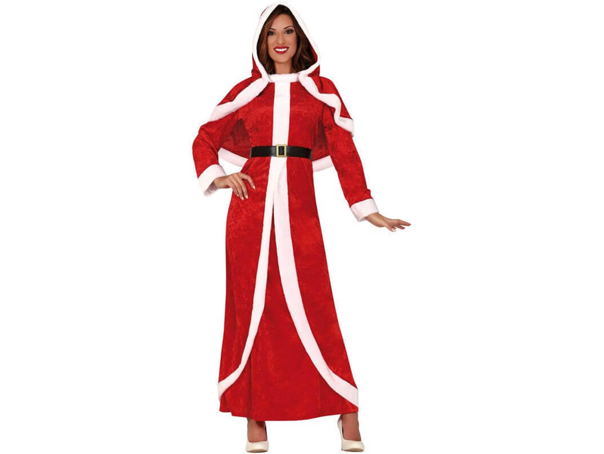 Disfraz de Mujer DISFRAZZES Mamá Noel Con Capelina (Talla: L)