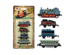Mali Brinquedo de Trem a Vapor Retro Simulação Pull Back set para Crianças Presente