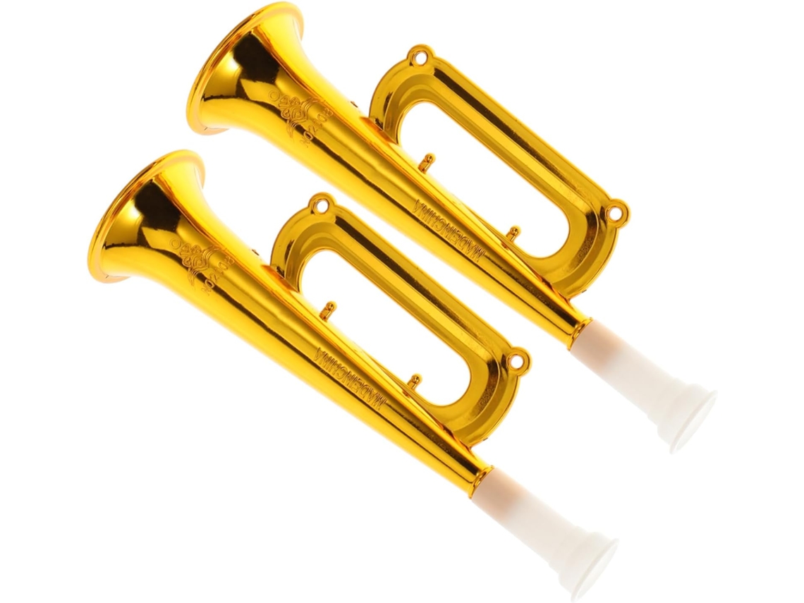 Juego De Trompetas De Plástico Para Niños Y Niñas, Colorido Dorado, Juguete Musical Para Fiestas