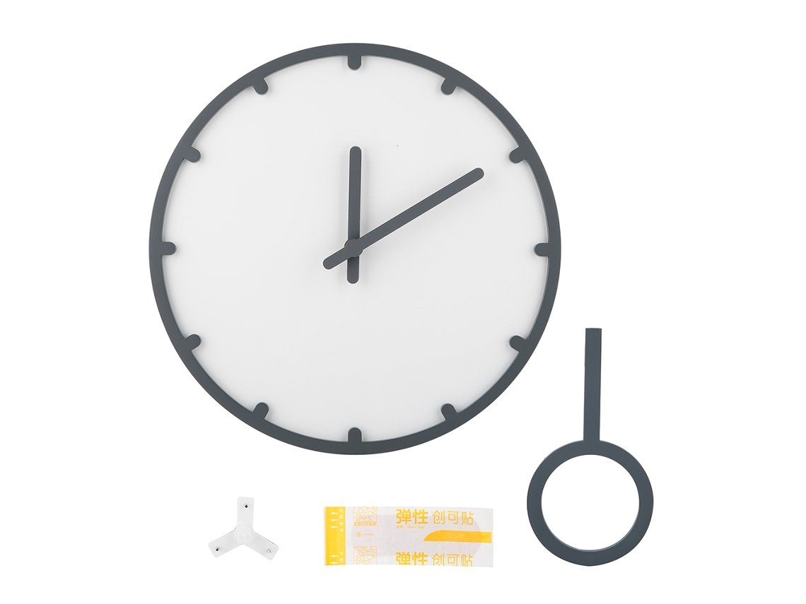 JILLIOPER Reloj de Pared Silencioso con Diseño Redondo y Clásico para Hogar y Oficina