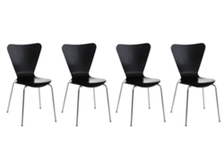 4x Silla de conferencia CLP negra Calisto