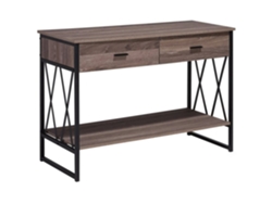 Aparador con 2 cajones BELIANI Ayden de Tablero de fibra Madera oscura 106x45x76