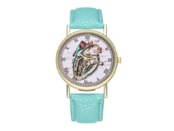 Reloj De Pulsera Unisex De Piel, Estilo Casual Y Moderno, Para Hombres Y Mujeres (verde Menta).