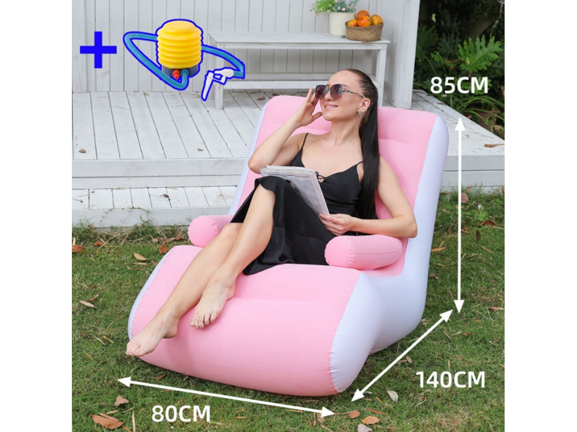 Sofá inflable en forma de S, rosa, Digitallab